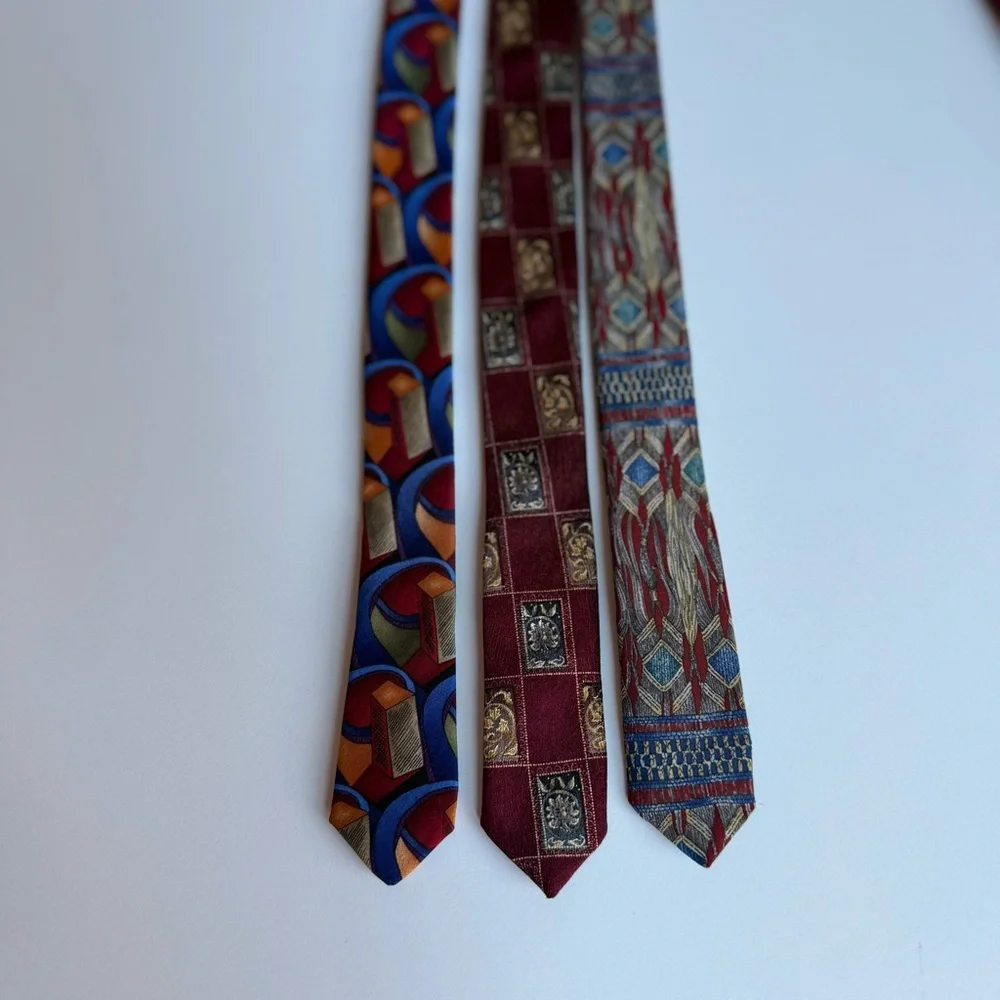 Lot of 3 Vintage Silk Tie J. Garcia Collector’s Edition Metropolitan Museum Art